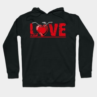 Heart Cocktail Love Typography Hoodie